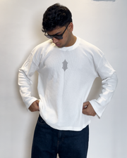 Waffle Knit Tee- Offwhite